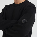 Felpa uomo girocollo in misto lana nera KN707A 110149A999 CP COMPANY 