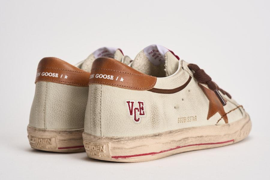 Sneakers uomo Super-star crema e tabacco GMF00758 F00811015400 GOLDEN GOOSE 
