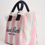 Borsa donna colette a righe rosa e bianca COLETTE 02598L MC2 SAINT BARTH 