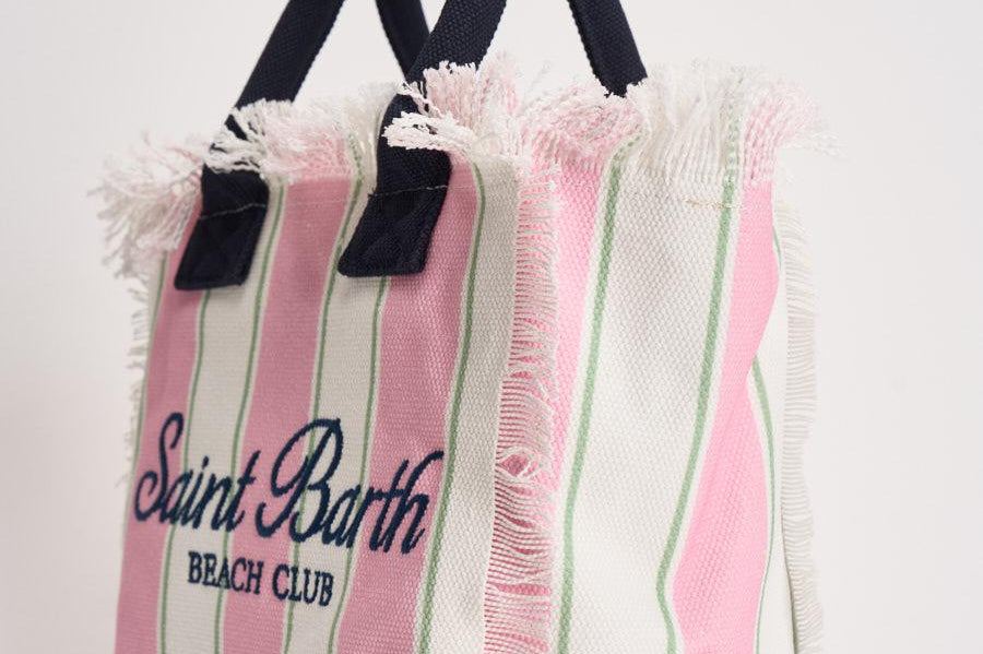 Borsa donna colette a righe rosa e bianca COLETTE 02598L MC2 SAINT BARTH 
