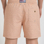 Costume uomo fantasia geometrica arancione FORMT 82 MC2 SAINT BARTH 