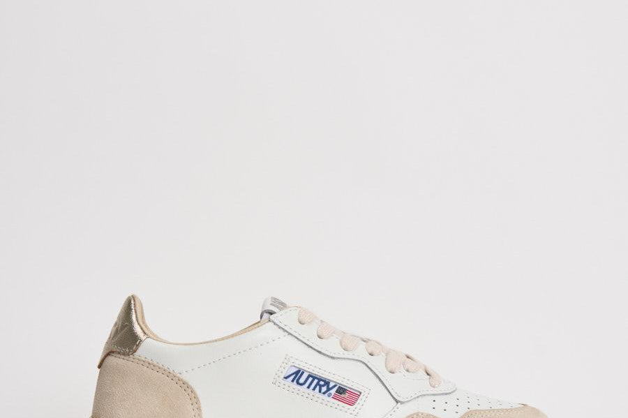 Sneakers donna Medalist low in suede e oro AULW LS75 AUTRY 
