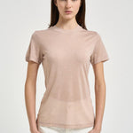 T-shirt donna girocollo rosa 31742 0258DUSTY PINK FILIPPA K 