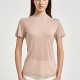 T-shirt donna girocollo rosa 31742 0258DUSTY PINK FILIPPA K 