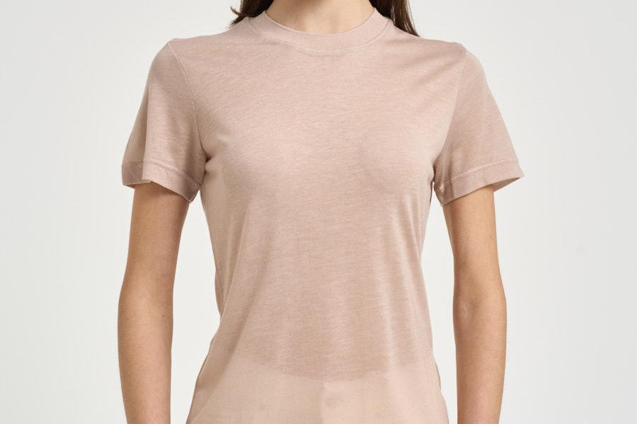 T-shirt donna girocollo rosa 31742 0258DUSTY PINK FILIPPA K 