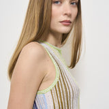 Top donna girocollo a righe DS25SK0U BK042DSM9N9 MISSONI 