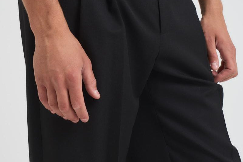 Pantalone uomo dritto nero BP165 PL127BL DROLE DE MONSIEUR 