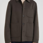 Cappotto uomo corto verde militare CARY DARK GREEN ACCADEMIE TESSILI 