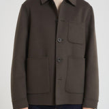 Cappotto uomo corto verde militare CARY DARK GREEN ACCADEMIE TESSILI 