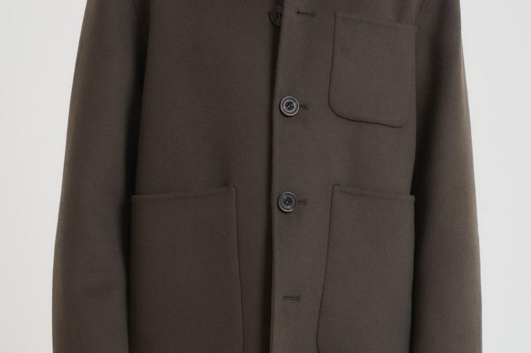Cappotto uomo corto verde militare CARY DARK GREEN ACCADEMIE TESSILI 