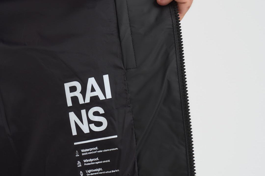 Giacca uomo impermeabile nera 15770 01 RAINS 