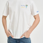 T-shirt uomo girocollo bianca Gin Tonic GLASSGINPLEASE 01NEMB MC2 SAINT BARTH 
