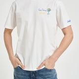 T-shirt uomo girocollo bianca Gin Tonic GLASSGINPLEASE 01NEMB MC2 SAINT BARTH 
