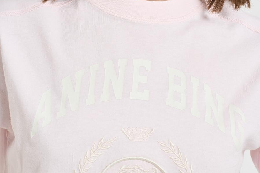 T-shirt donna girocollo rosa cipria 12505 PINK ANINE BING 