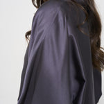 Camicia donna in raso blu S06274 6638061 PESERICO 
