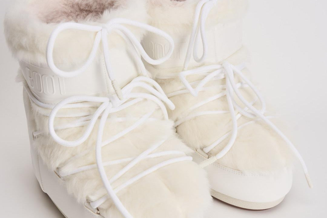 Stivale donna Low Faux Fur bianco 1409390 A002WHITE MOON BOOT 