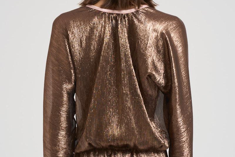 Camicia kimono effetto lamé donna 14105 1510POUDRE FORTE FORTE 