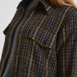 Camicia donna Core tartan marrone D380634 CORE807OLIVA P.a.r.o.s.h. 