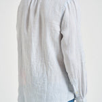 Camicia uomo in lino gessato bianca 710B15647 002 RALPH LAUREN 