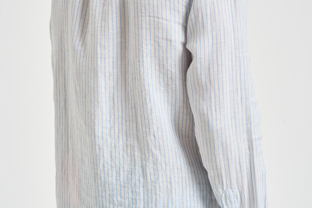Camicia uomo in lino gessato bianca 710B15647 002 RALPH LAUREN 