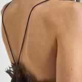 Top donna satinato marrone NEWIN BRO6326S IRO 