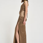 Abito donna drappeggiato tortora ABR24 229 ELISABETTA FRANCHI 