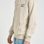 Felpa uomo con cappuccio beige slogan HO162 CO127MT DROLE DE MONSIEUR 