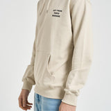 Felpa uomo con cappuccio beige slogan HO162 CO127MT DROLE DE MONSIEUR 