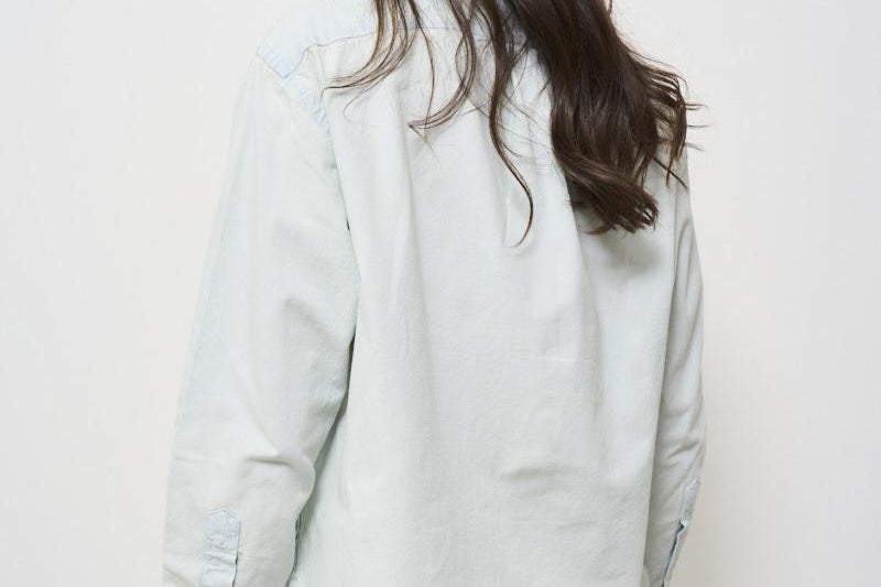Camicia donna celeste in cotone 211891420 001 RALPH LAUREN 