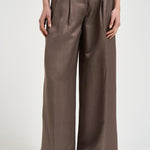 Pantalone donna a vita alta tortora A04143 01926151 PESERICO 