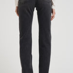 Jeans donna gamba dritta in denim nero STAR BLACKWASH HAIKURE 