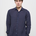 Camicia uomo blu X66TNW UE7 ACCADEMIE TESSILI 