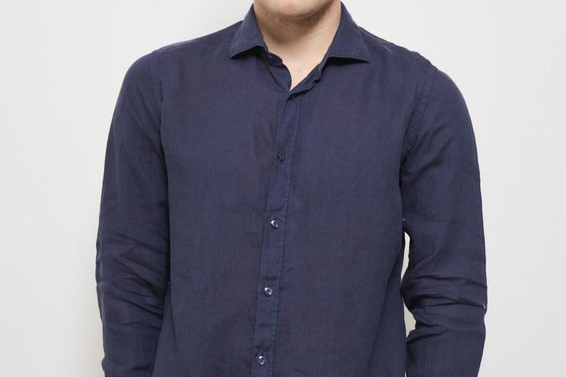 Camicia uomo blu X66TNW UE7 ACCADEMIE TESSILI 