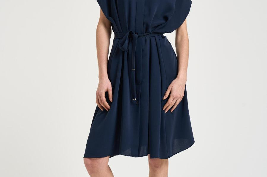 Abito donna midi blu AB000081D 12875S9200 HERNO 