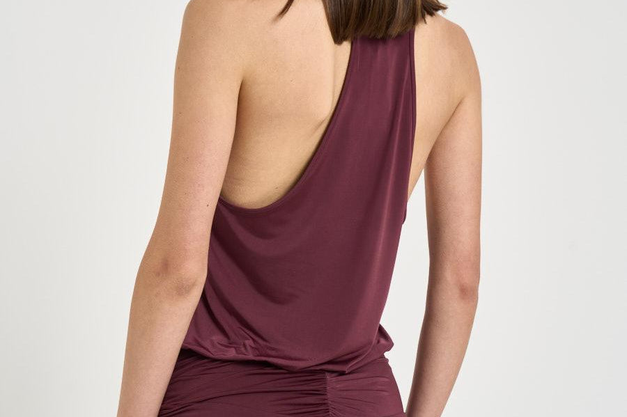 Abito donna lungo bordeaux TM190147B ROUGENOIR THE ANDAMANE 