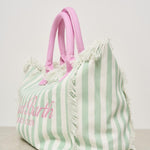 Borsa donna Vanity a righe verde VANITY 03756H MC2 SAINT BARTH 