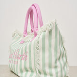Borsa donna Vanity a righe verde VANITY 03756H MC2 SAINT BARTH 