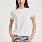 T-shirt donna girocollo bianco 211B14605 032 RALPH LAUREN 