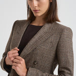 Giacca donna doppiopetto J Parigi pied de poule marrone JPARIGI10B 440010MORO TAGLIATORE 