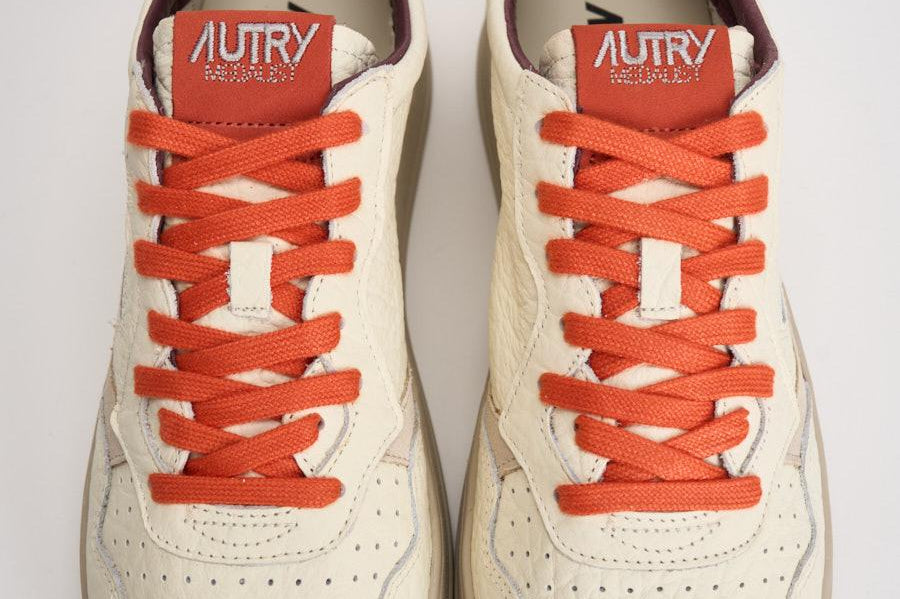 Sneakers uomo Medalist Low bianca e arancione AULM NE17 AUTRY 