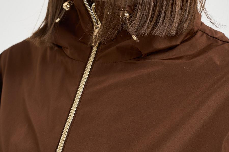 Giubbotto donna tessuto tecnico marrone GI000280D 12483Z2240 HERNO 