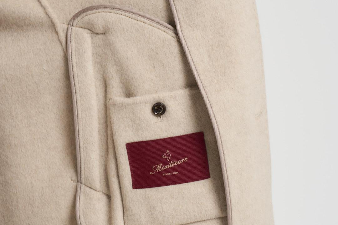 Cappotto uomo monopetto midi beige F09MUC952D 33023 MONTECORE 