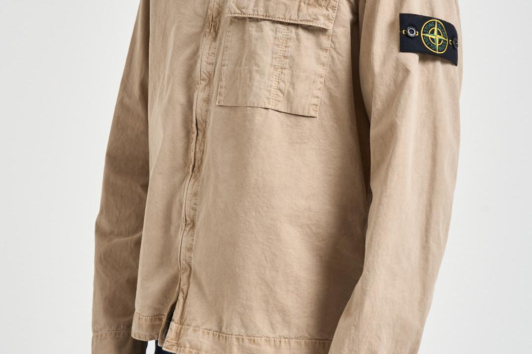 Camicia uomo 'old' effect beige 1200008 S00WNV019A STONE ISLAND 
