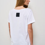 T-shirt donna girocollo bianca F5SW69 A01 LIVIANA CONTI 