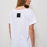 T-shirt donna girocollo bianca F5SW69 A01 LIVIANA CONTI 