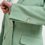 Giacca donna monopetto verde menta 106597 A34I FREDAT80 PINKO 