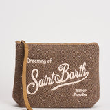 Pochette donna Aline in lana beige ALINE WOOLHER11 MC2 SAINT BARTH 