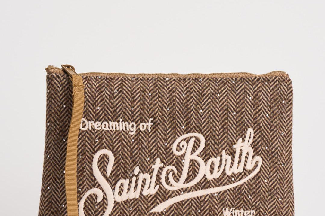 Pochette donna Aline in lana beige ALINE WOOLHER11 MC2 SAINT BARTH 