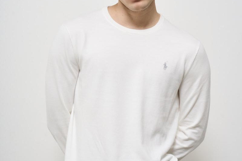 Maglia uomo girocollo bianca 710890558 506 RALPH LAUREN 