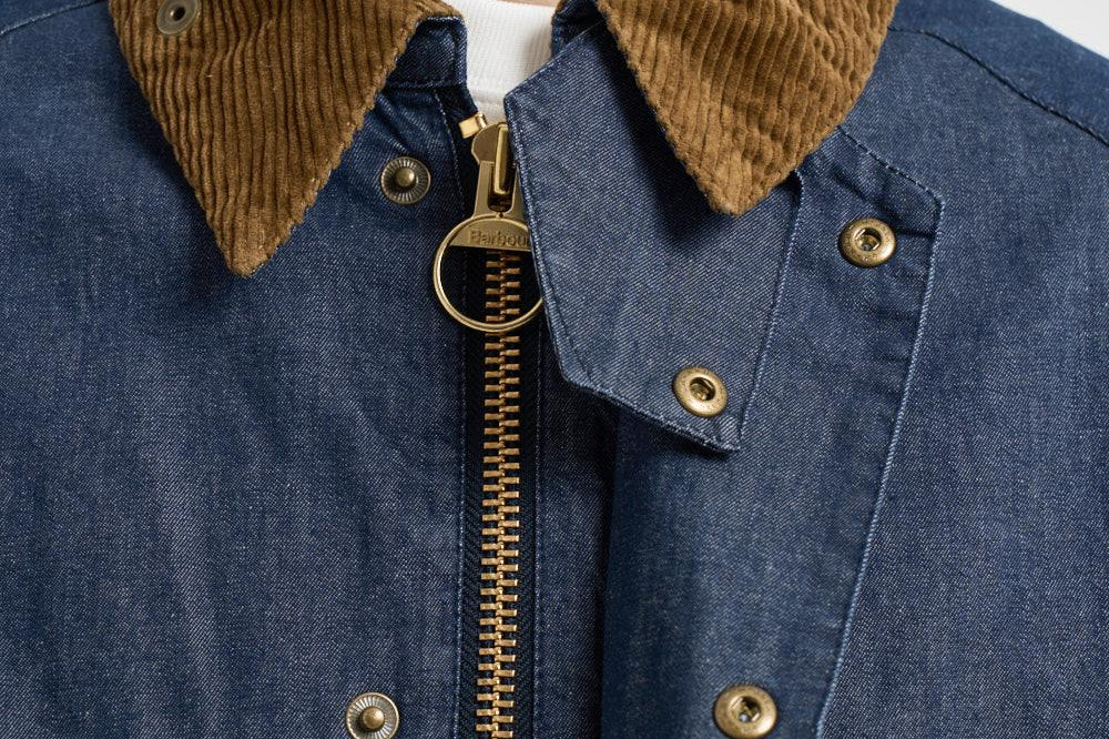 Giacca uomo corto in denim blu MCA1105 IN71 BARBOUR 